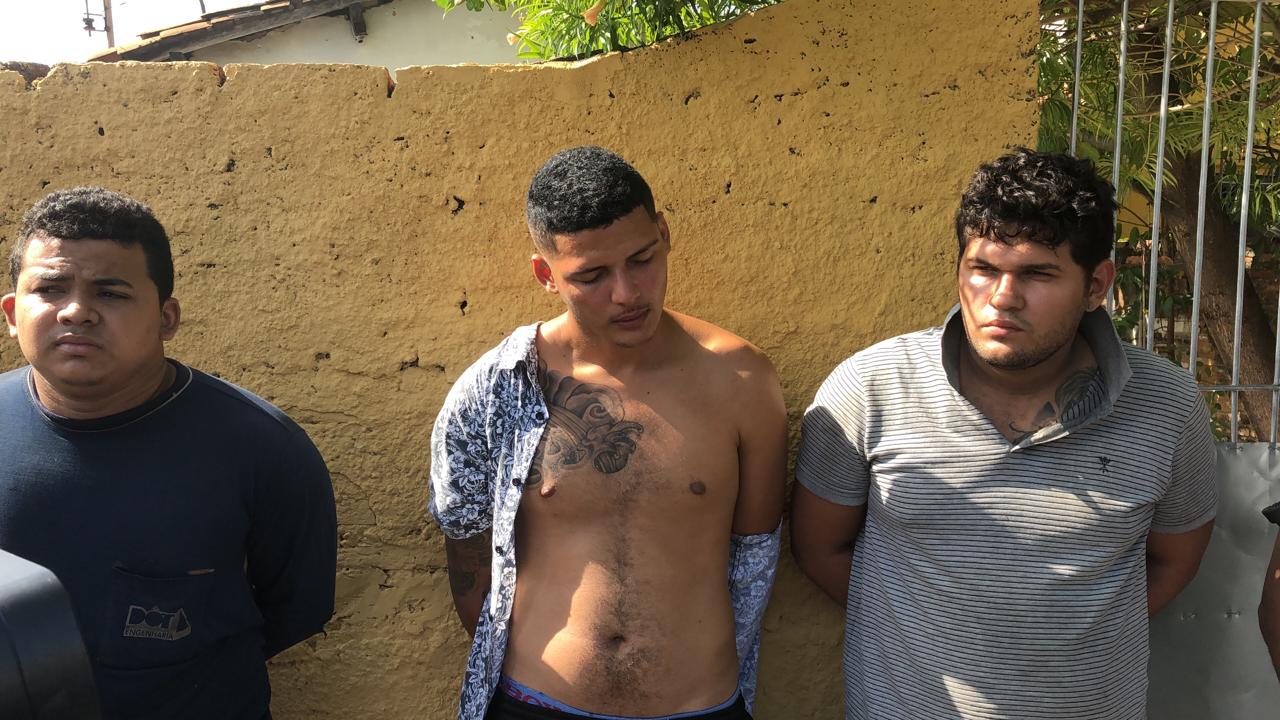 Trio preso por policiais do Grupo de Apoio Operacional de Teresina